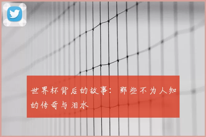 世界杯背后的故事:那些不为人知的传奇与泪水